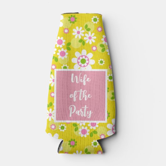 Echtgenote van de partijdepootbloemen flesjeskoeler (Voorkant)