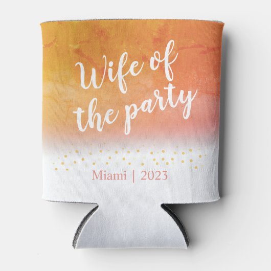 Echtgenote van de partijgenoot Glitter Bachelorett Blikjeskoeler (Voorkant)