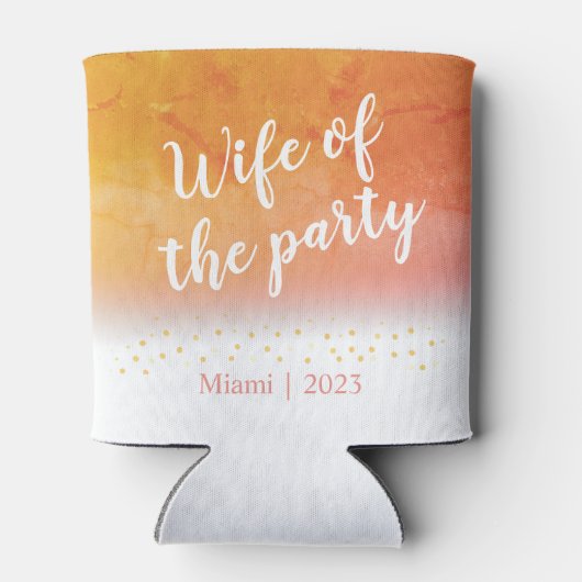 Echtgenote van de partijgenoot Glitter Bachelorett Blikjeskoeler (Achterkant)