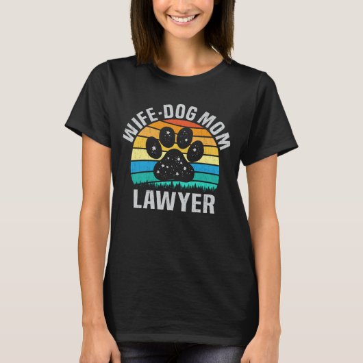 Echtgenote van Dog Mam Lawyer Gift for Lawyer and  T-shirt (Voorkant)