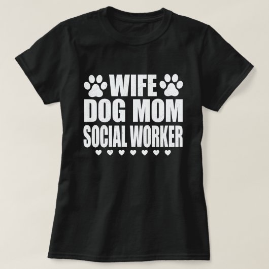 Echtgenote van Dog mam Social Worker Funny Dog Lov T-shirt (Design voorkant)