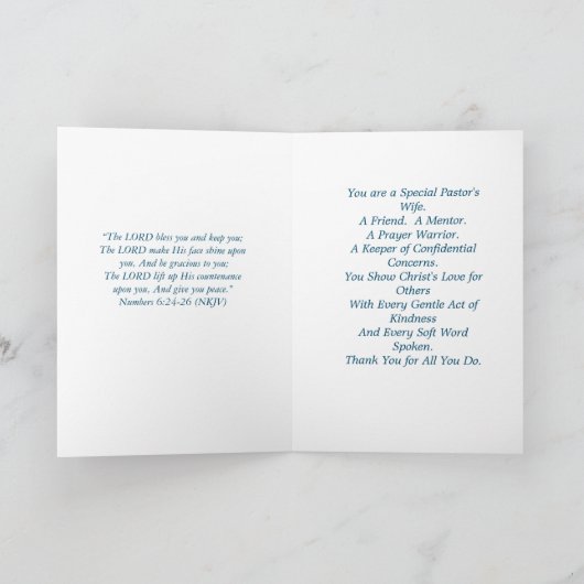 Echtgenote van dominee BE Dank je wel Bedankkaart (Binnen)