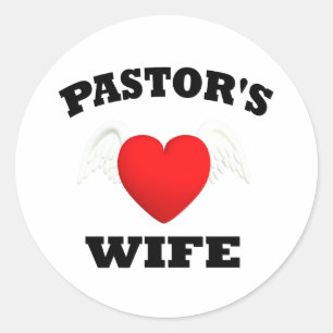 Echtgenote van dominee ronde sticker