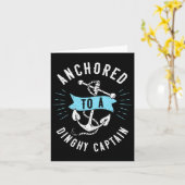 Echtgenote van een Dinghy Captain Funny Boating Cr Kaart (Gele Bloem)