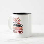 Echtgenote van een in ruste gevechtsende Legende Tweekleurige Koffiemok (Voorkant links)