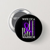 Echtgenote van een krijger alvleesklier kanker bew ronde button 5,7 cm (Voorkant /achterkant)
