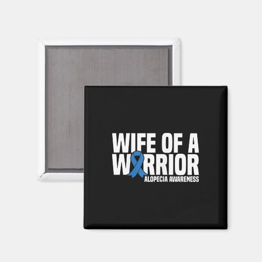 Echtgenote van een Warrior Blue Ribbon Alopecia Aw Magneet (Voorkant / Achterkant)