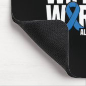 Echtgenote van een Warrior Blue Ribbon Alopecia Aw Muismat (Hoek)
