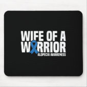 Echtgenote van een Warrior Blue Ribbon Alopecia Aw Muismat (Voorkant)