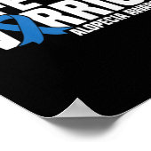 Echtgenote van een Warrior Blue Ribbon Alopecia Aw Poster (Hoek)