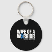 Echtgenote van een Warrior Blue Ribbon Alopecia Aw Sleutelhanger (Voorkant)