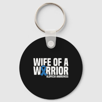 Echtgenote van een Warrior Blue Ribbon Alopecia Aw Sleutelhanger