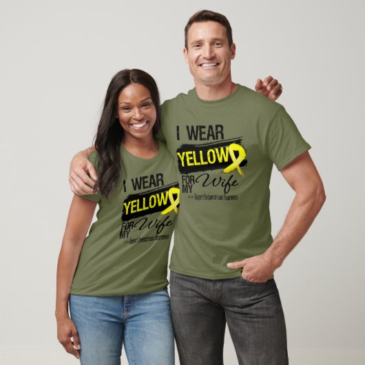 Echtgenote van gele ribbon endometriose t-shirt (Unisex)