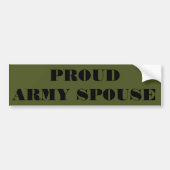 Echtgenote van het Bumpersticker Proud Army (Voorkant)