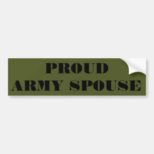 Echtgenote van het Bumpersticker Proud Army
