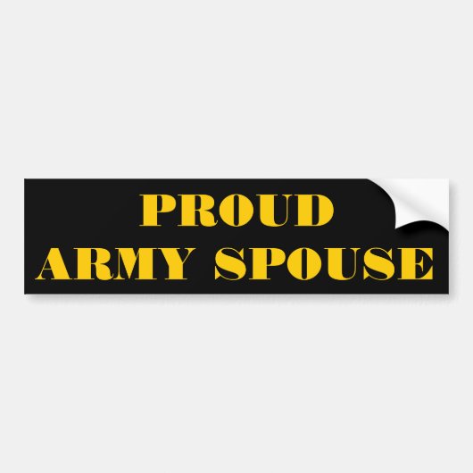 Echtgenote van het Bumpersticker Proud Army (Voorkant)