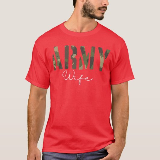 Echtgenote van het leger Militaire Soldaat Veteraa T-shirt (Voorkant)