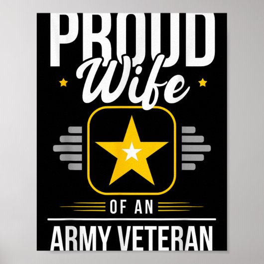 Echtgenote van het leger Veteraan Vrouw Trots Vrou Poster (Voorkant)