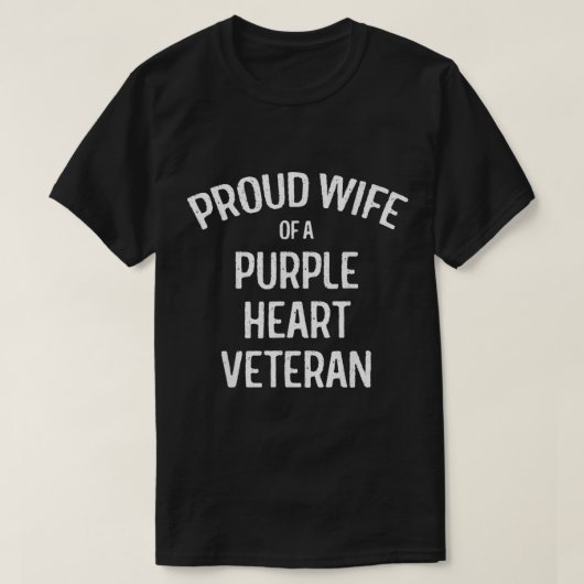 Echtgenote van het Paarse Shirt van Heart Proud (Design voorkant)