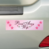 Echtgenote van het Roze en het Rode Leger Bumpersticker (Op auto)