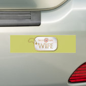 Echtgenote van het roze leger bumpersticker (Op auto)