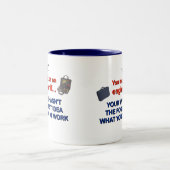 Echtgenote van ingenieur tweekleurige koffiemok (Center)