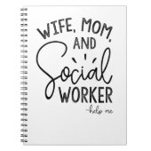 Echtgenote van mam Social Worker Notitieboek (Voorkant)