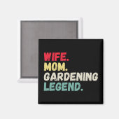 Echtgenote van mam-tuinleggende retro grappige pla magneet (Voorkant / Achterkant)