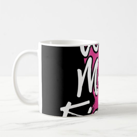 Echtgenote van mam Vogelvechter Borstkanker roze w Koffiemok (Links)