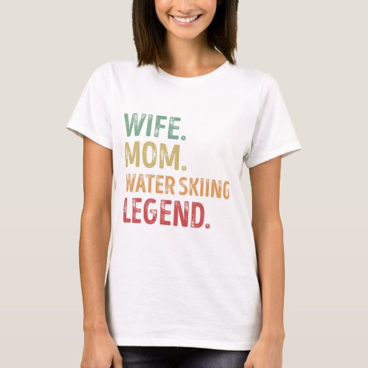 Echtgenote van mam Water skiën Legend ski Gift T-shirt (Voorkant)