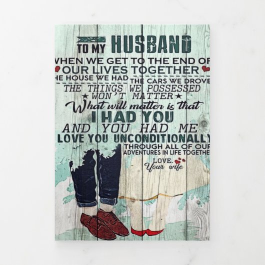 Echtgenote van mijn echtgenoot Gift | Op de brief Drieluik Aankondiging (Cover)