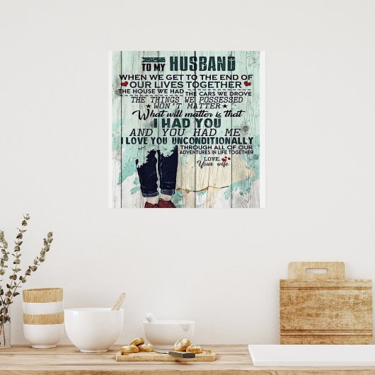 Echtgenote van mijn echtgenoot Gift | Op de brief  Poster (Keuken)