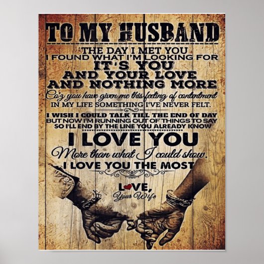 Echtgenote van mijn man | Husband Lovely Gift Poster (Voorkant)