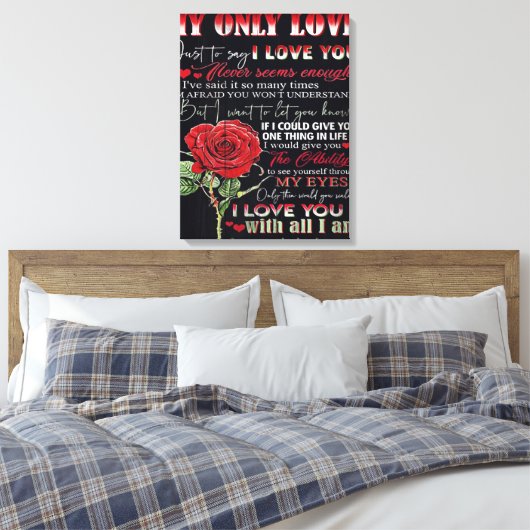 Echtgenote van mijn man | Offertes voor liefdesaan Canvas Afdruk (Insitu (Slaapkamer))