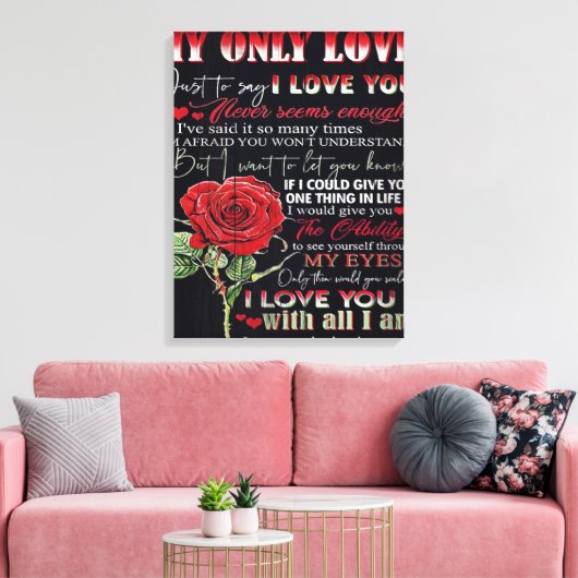 Echtgenote van mijn man | Offertes voor liefdesaan Canvas Afdruk (Insitu (Woonkamer))