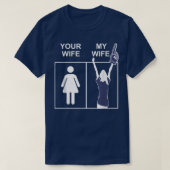 Echtgenote van mijn vrouw, grappige vrouw van Husb T-shirt (Design voorkant)