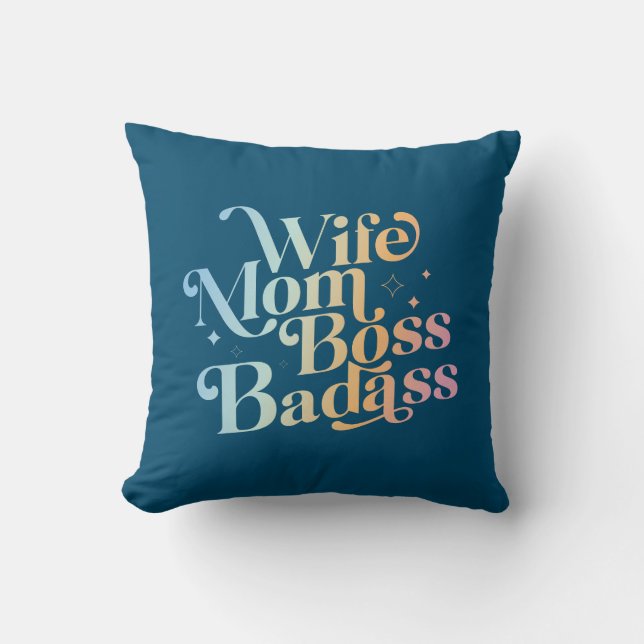 Echtgenote van moeder Boss Badass Funny Sarcastic  Kussen (Voorkant)