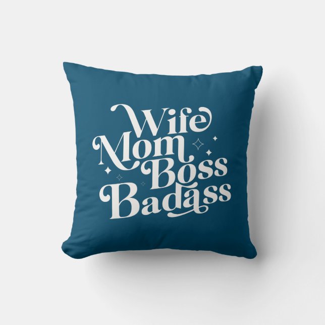 Echtgenote van moeder Boss Badass Funny Sarcastic  Kussen (Voorkant)