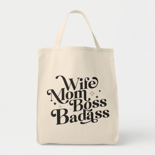 Echtgenote van moeder Boss Badass Funny Sarcastic  Tote Bag (Voorkant)