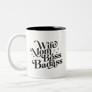 Echtgenote van moeder Boss Badass Funny Sarcastic  Tweekleurige Koffiemok