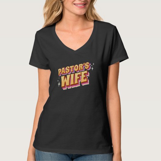 Echtgenote van predikant Cute Fun echtgenote van p T-shirt (Voorkant)