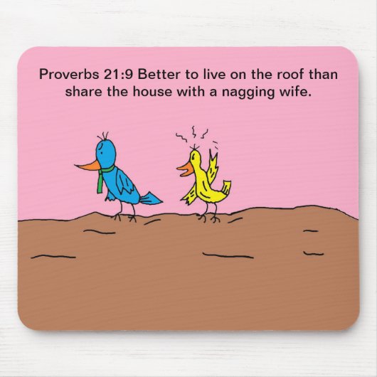 Echtgenote van vogelmad bij Husband Mousepad Muismat (Voorkant)