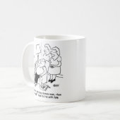 Echtgenote wenst dat de man droomde man. Grappig Koffiemok (Voorkant links)