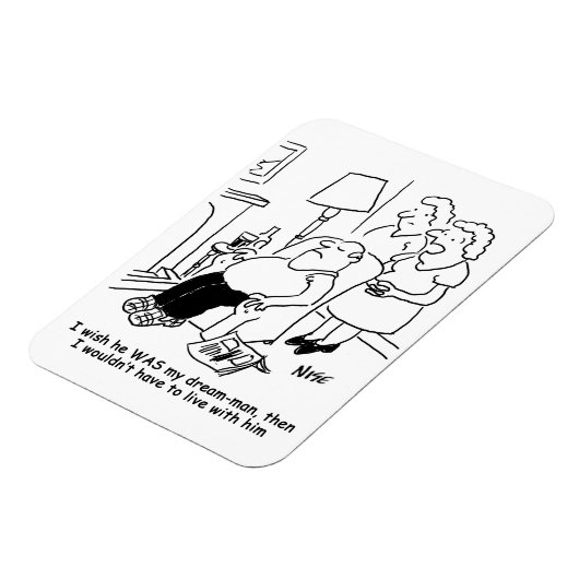 Echtgenote wenst dat haar man haar droomman was magneet (Linkerzijde)