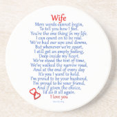 Echtgenote Zandsteen Onderzetter (Voorkant)