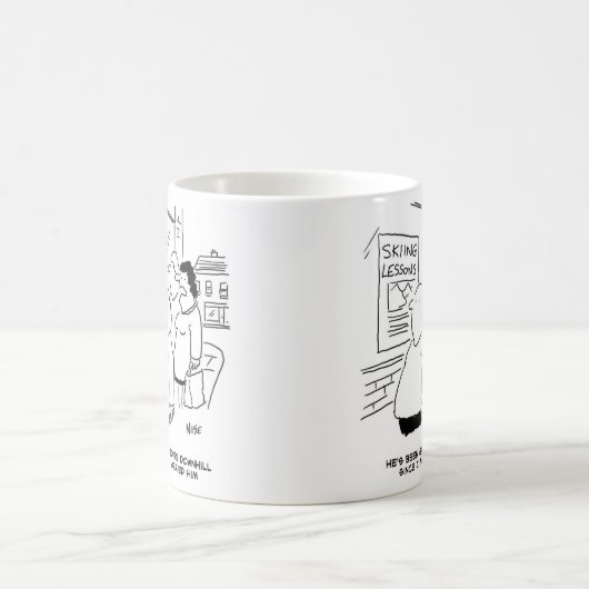 Echtgenote zegt dat de man in een bergafwaarts gaa koffiemok (Center)