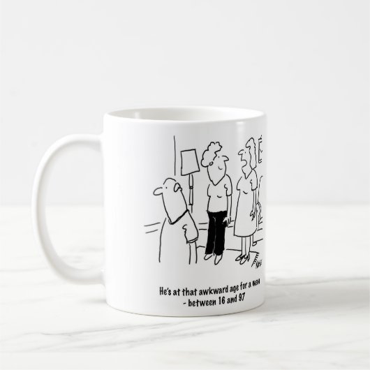 Echtgenote zegt dat echtgenoot op die ongemakkelij koffiemok (Links)