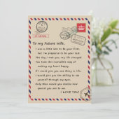 Echtgenoten | Aan mijn toekomstige vrouw, ik hou v Kaart (Staand voorkant)