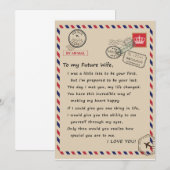 Echtgenoten | Aan mijn toekomstige vrouw, ik hou v Kaart (Voorkant / Achterkant)