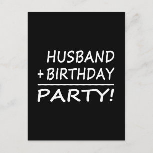 Echtgenoten Birthdays : Husband + Birthday = Parti Uitnodiging Briefkaart